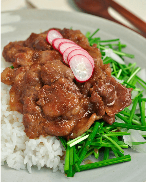 Жареная свинина с имбирём. Рецепты корейской кухни.