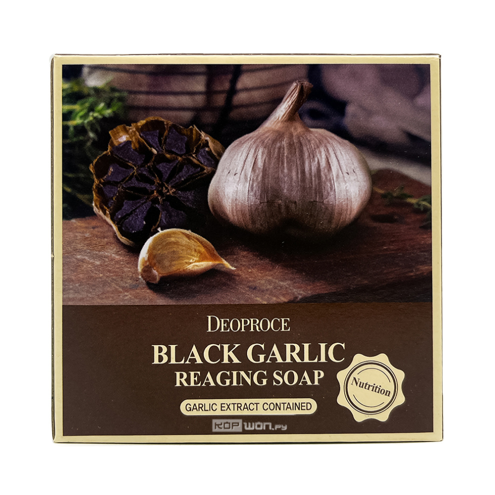 Антивозрастное мыло с черным чесноком Black Garlic Reaging Soap Deoproce, Корея, 100 г Акция