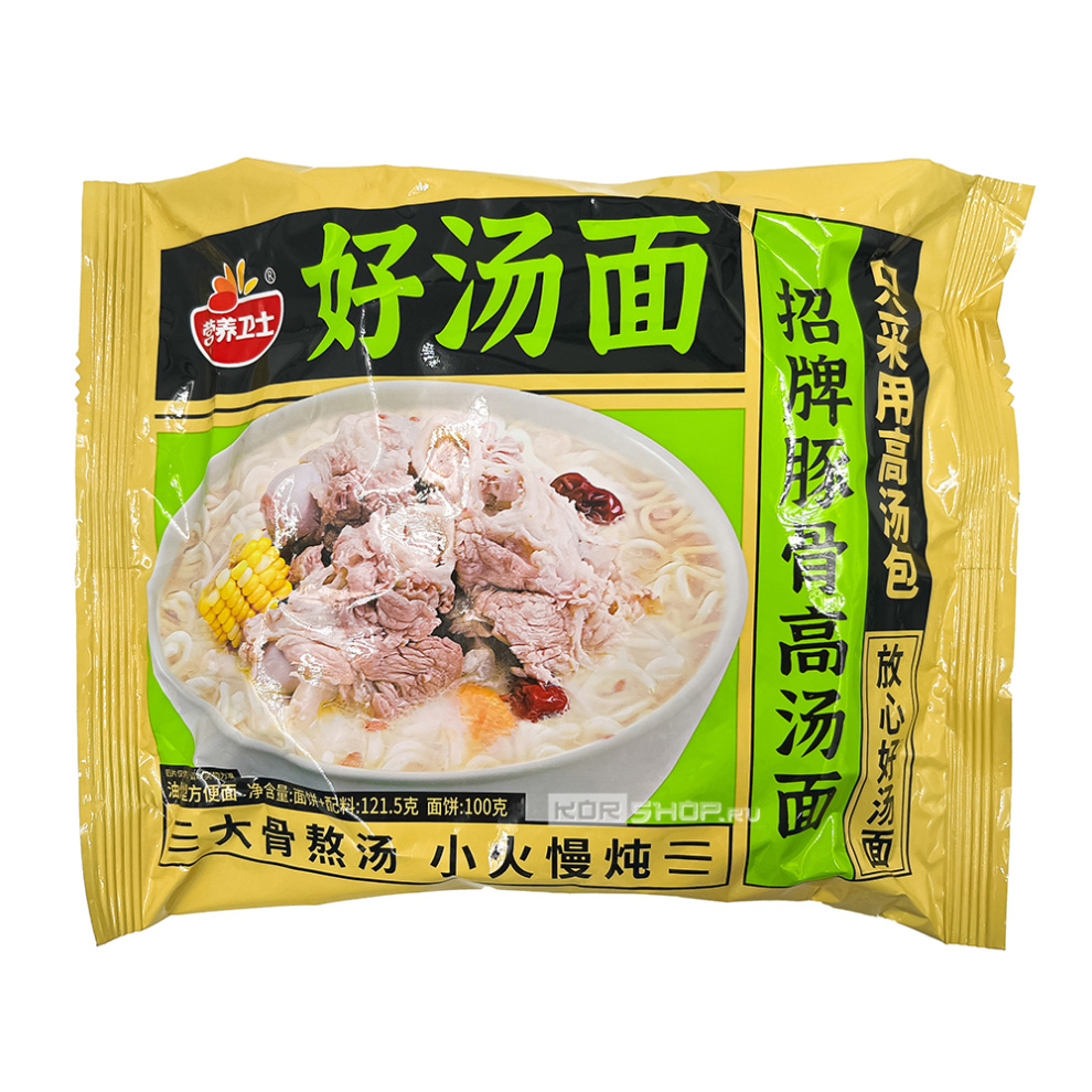 Лапша б/п с бульоном тонкоцу (из свиных костей) Good Soup Yingyang Weishi, Китай, 121,5 г