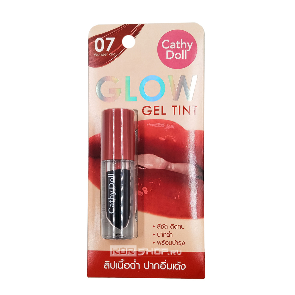 Гелевый тинт для губ оттенок №07 «Чудесный красный» Glow Gel Tint Cathy Doll, Таиланд, 2,4 г Акция