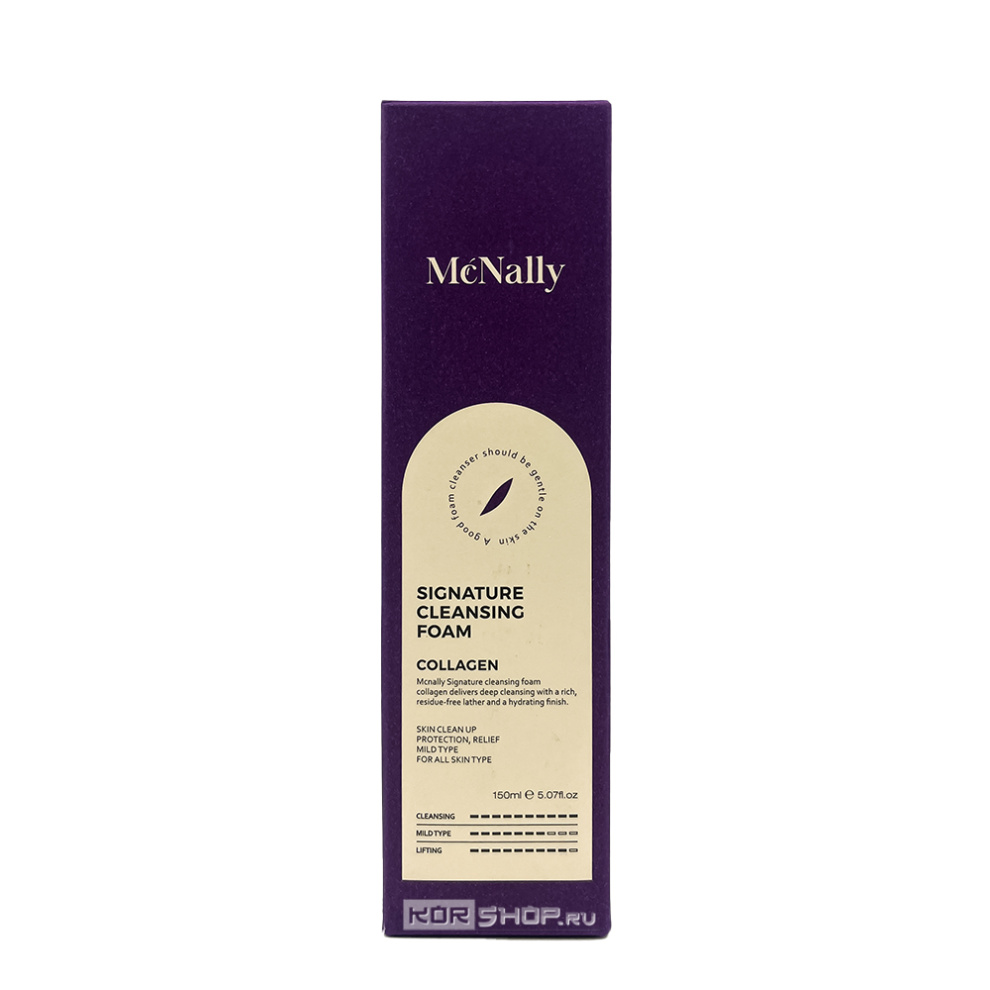 Пенка для умывания с коллагеном Signature Cleansing Foam Collagen McNally, Корея, 150 мл