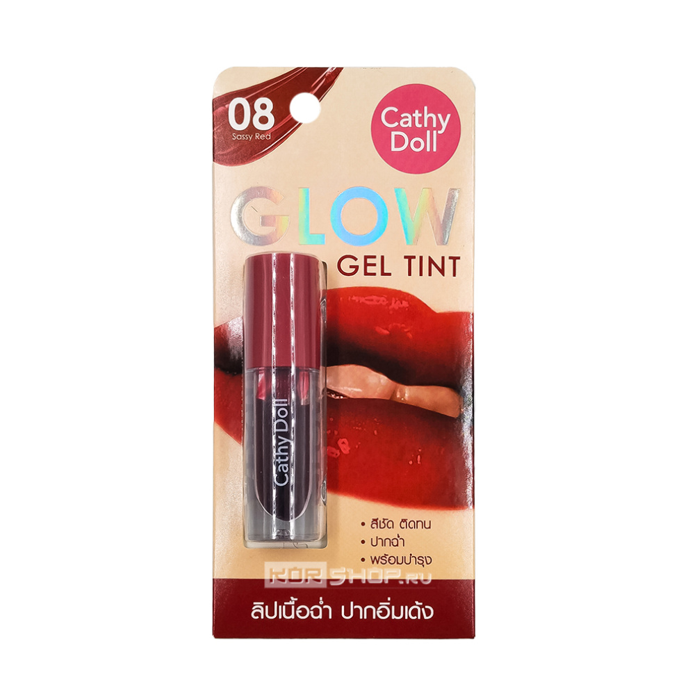 Гелевый тинт для губ оттенок №08 «Дерзкий красный» Glow Gel Tint Cathy Doll, Таиланд, 2,4 г Акция