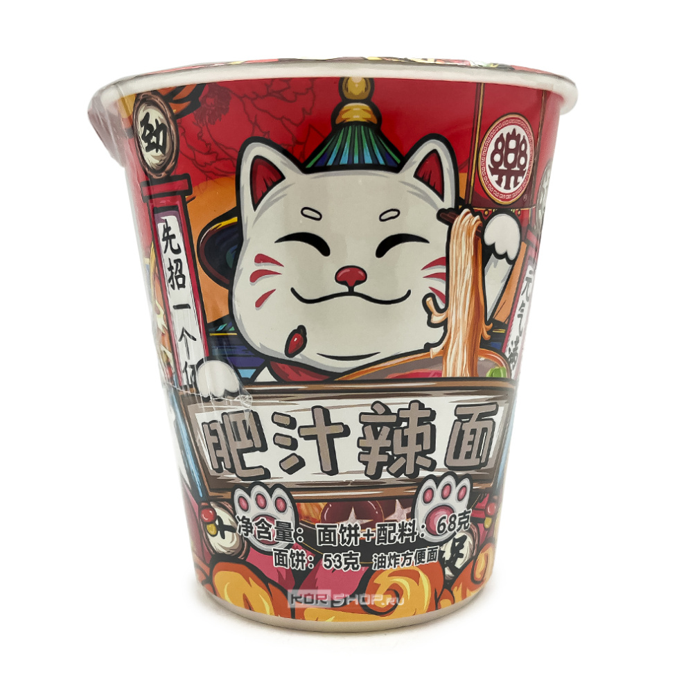 Лапша б/п рамен со вкусом говядины острая Le Ramen Meow, Китай, 68 г Акция