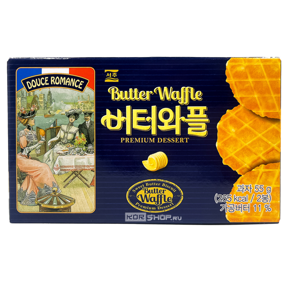 Сливочные вафли Butter Waffle Seoju, Корея, 55 г