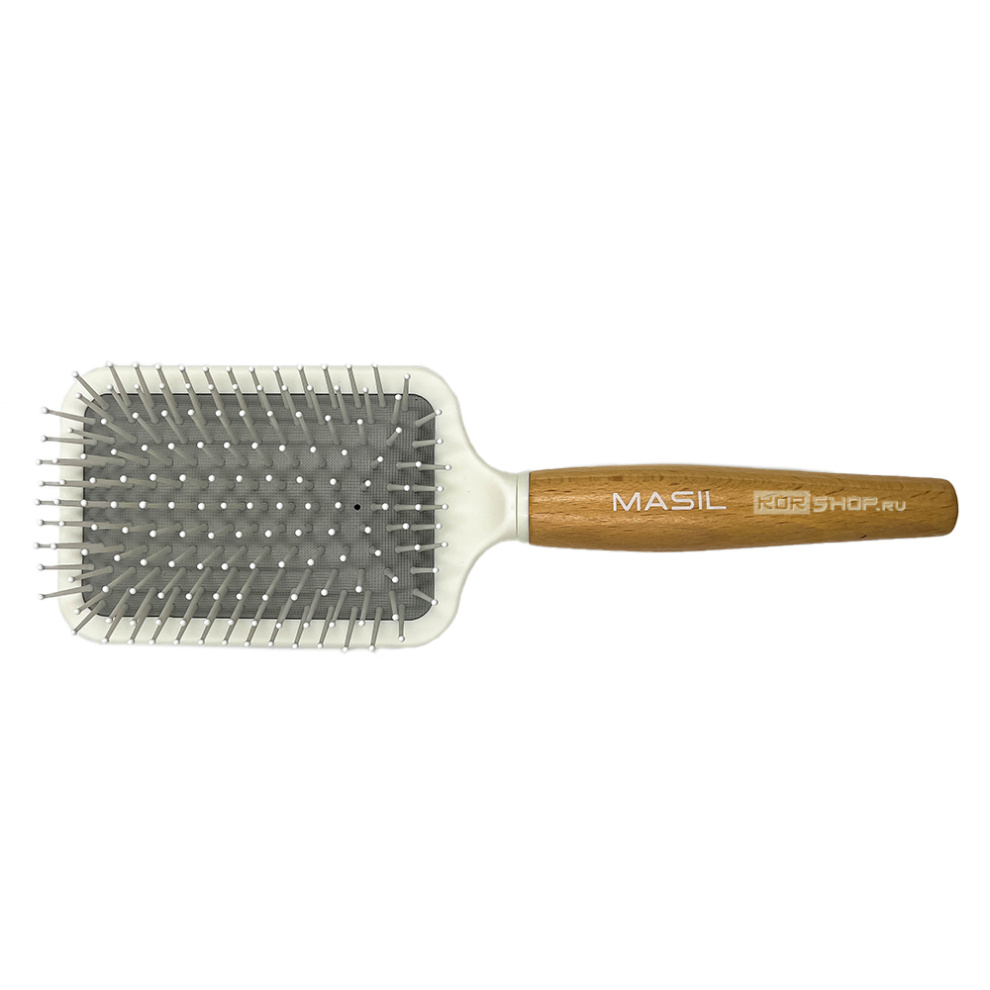 Расческа для волос антистатическая Wooden Paddle Brush Masil, Корея, 160 г Акция