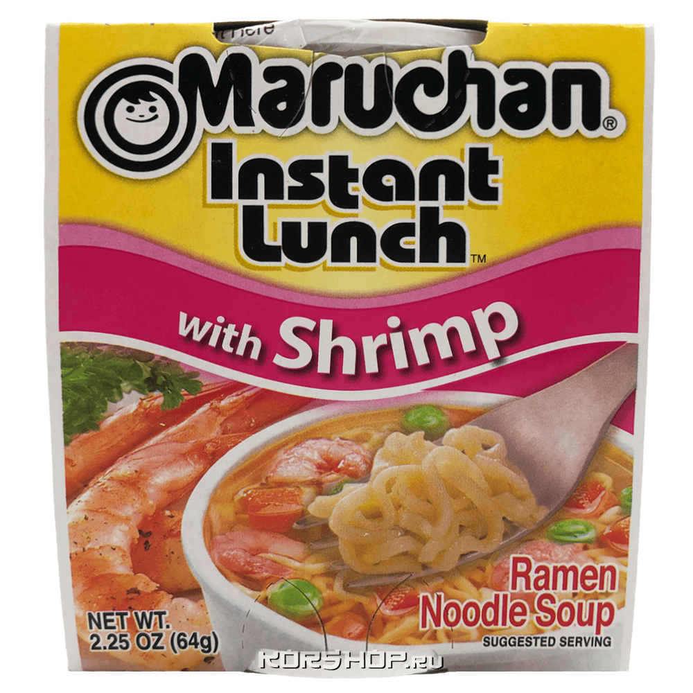 Лапша б/п со вкусом креветки Instant Lunch Maruchan, США, 64 г