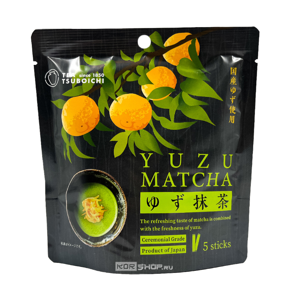 Напиток растворимый для приготовления матча с соком юдзу Yuzu Matcha Tsuboichi, Япония, 50 г Акция