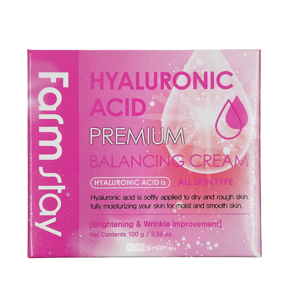 Балансирующий крем для лица с гиалуроновой кислотой Hyaluronic Acid Premium Balancing Cream FarmStay, Корея, 100 мл Акция