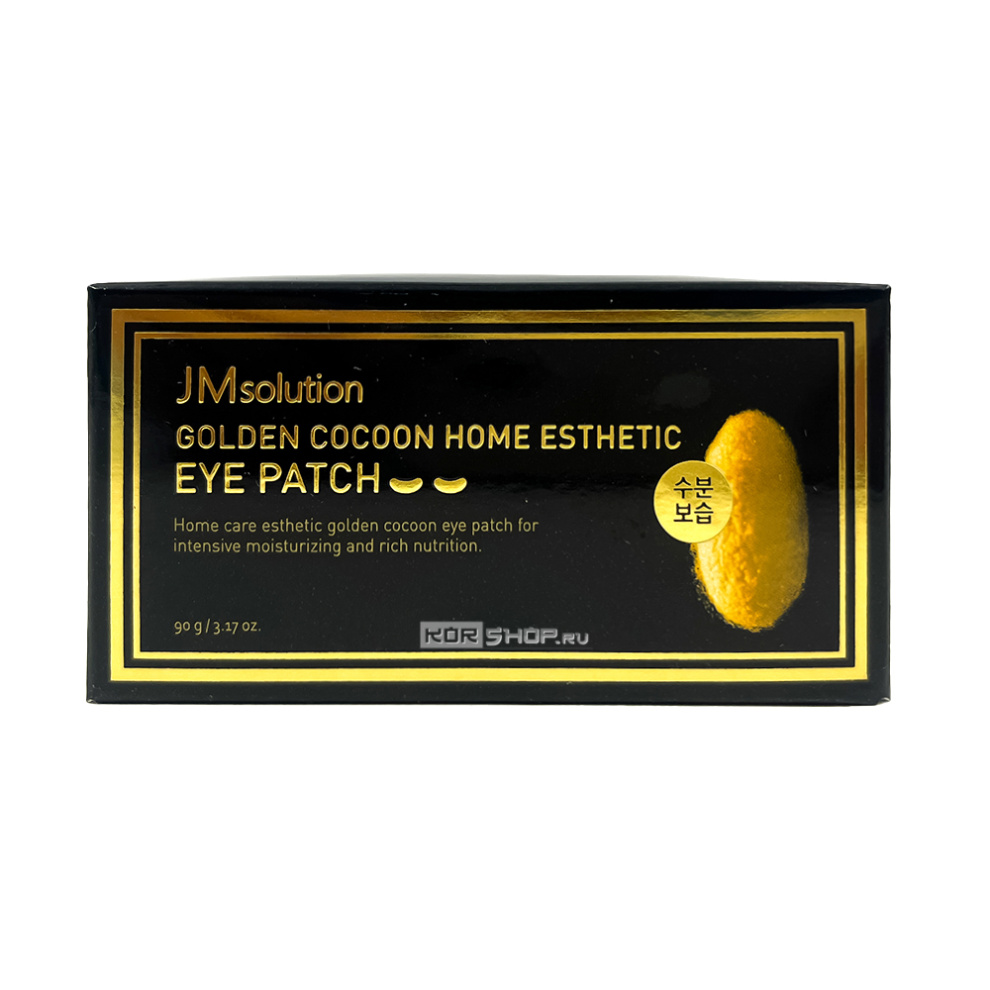 Гидрогелевые патчи для век с протеинами шелка и золота Golden Cocoon Home Esthetic Eye Patch JMsolution (60 штук), Корея Акция