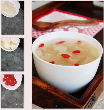 Фото: Сладкий суп из коралловых грибов и китайской груши