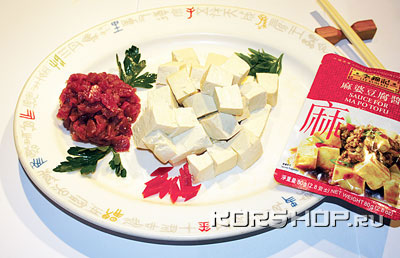 Тофу по-китайски - подготовительный этап