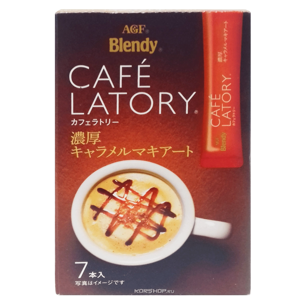 Растворимый кофе Карамельный Макиато Cafe Latory AGF, Япония, 77 г (11 г * 7 шт) Растворимый кофе Карамельный Макиато Cafe Latory AGF, Япония, 77 г (11 г * 7 шт)