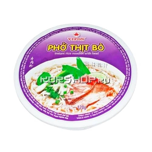 Лапша сублимированная рисовая с говядиной (В чашке), Vifon Лапша сублимированная рисовая с говядиной (В чашке), Vifon