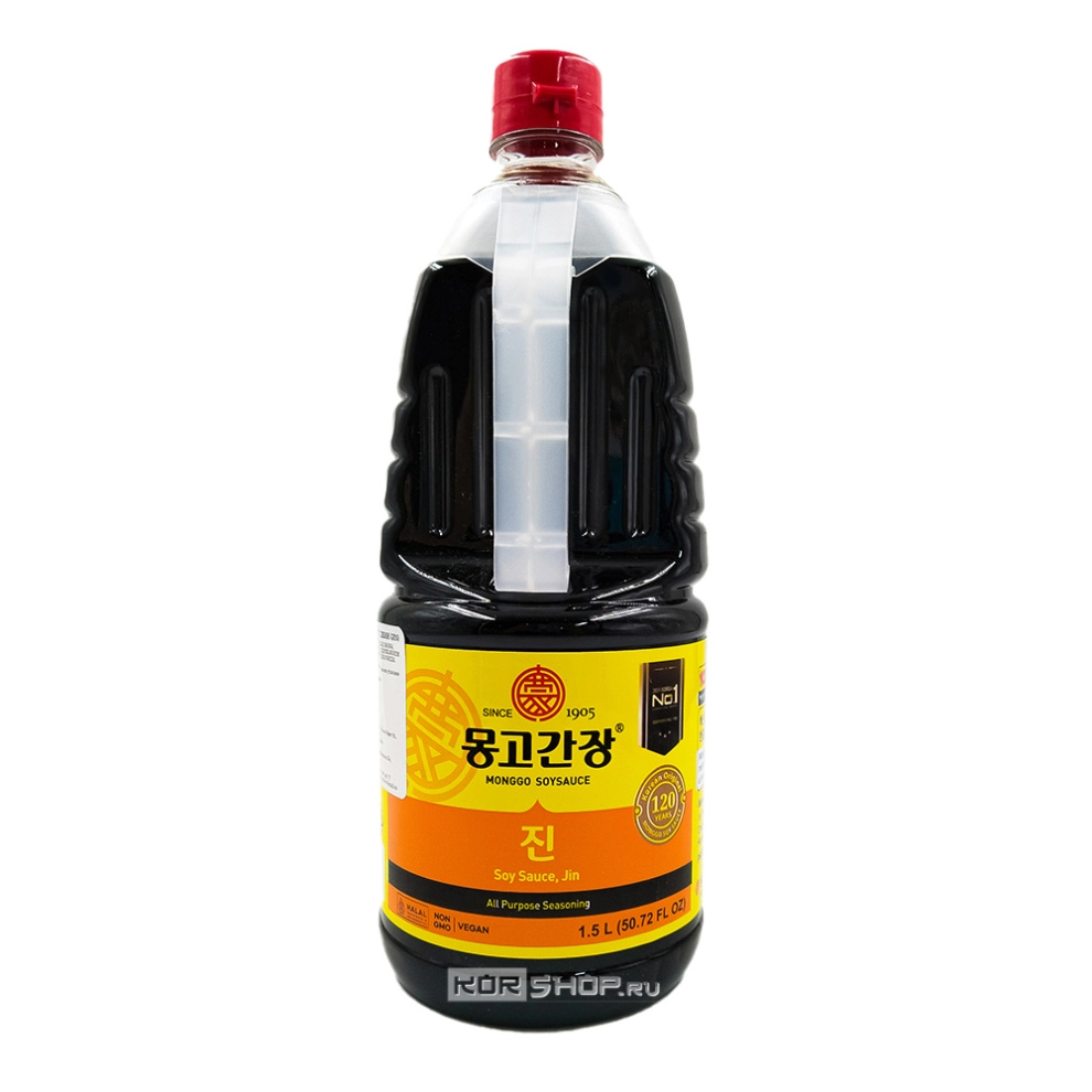 Соевый соус Джин Monggo, Корея, 1,5 л Соевый соус Джин Monggo, Корея, 1,5 л