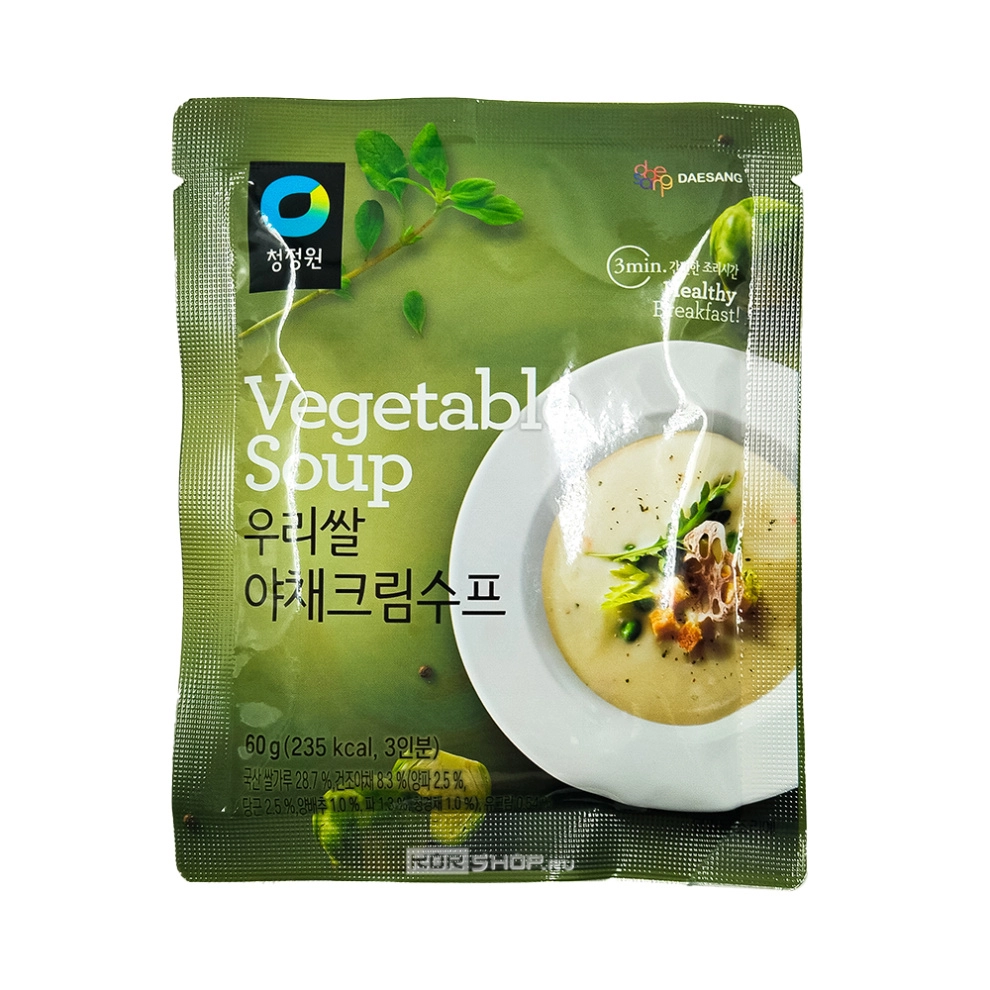 Крем-суп овощной на основе рисовой муки Vegetable Soup Daesang, Корея, 60 г Крем-суп овощной на основе рисовой муки Vegetable Soup Daesang, Корея, 60 г