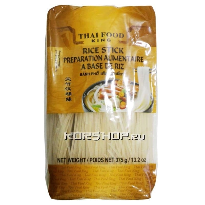 Рисовая лапша Thai Food King 1 мм, Таиланд, 375 г