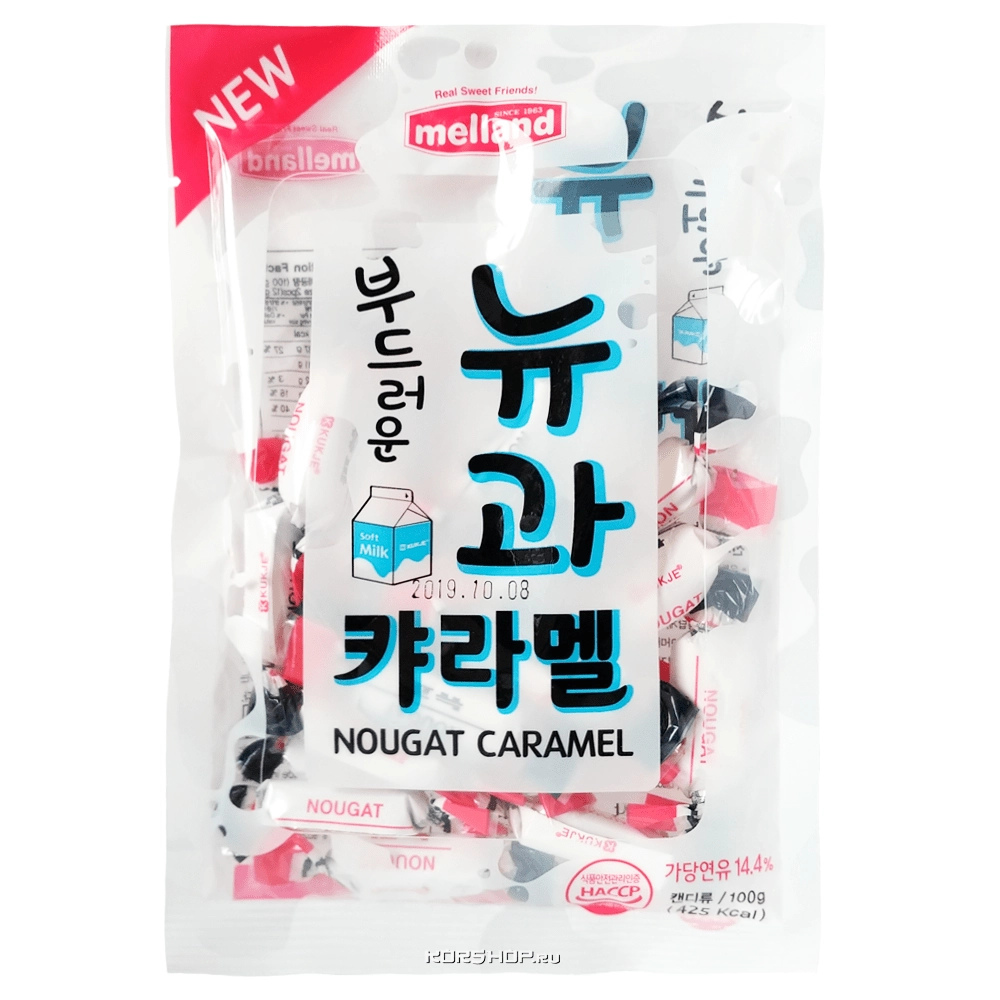 Молочные конфеты Milk Nougat Caramel Melland, Корея, 100 г Молочные конфеты Milk Nougat Caramel Melland, Корея, 100 г