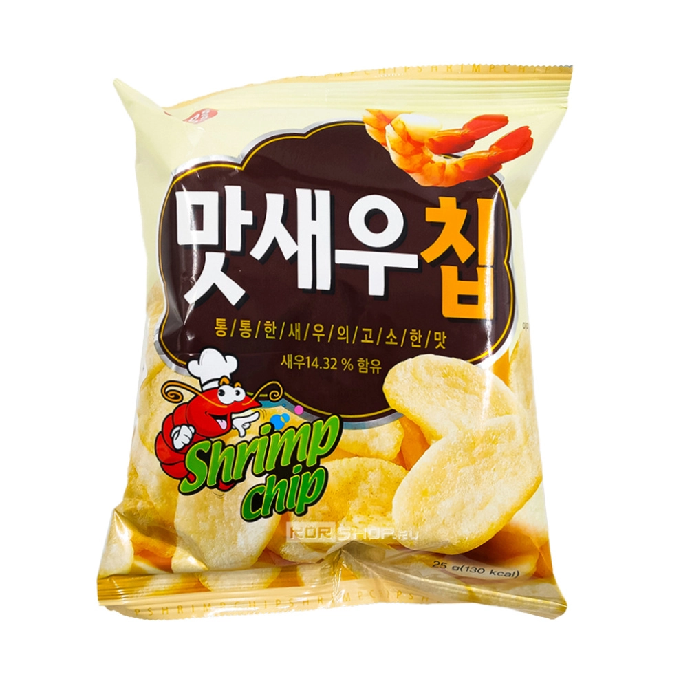 Чипсы со вкусом креветки Shrimp Chips Cosmos, Корея, 25 г