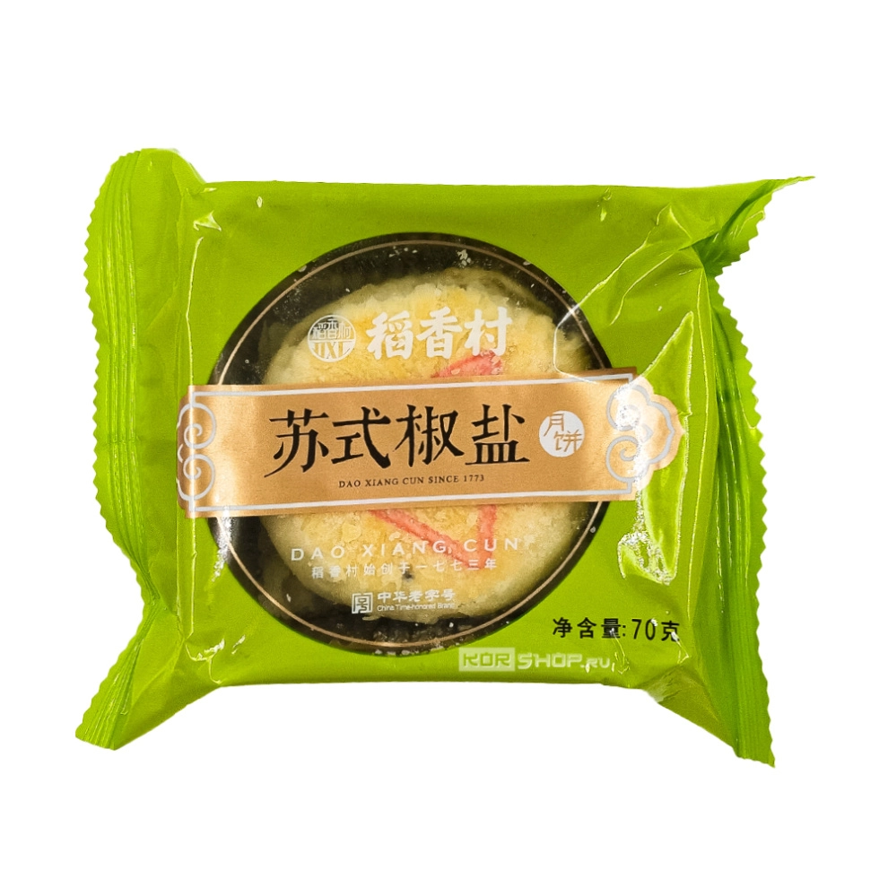 Лунный пряник со вкусом сучжоуских соли с перцем DaoXiangCun (Китай), 70 г Лунный пряник со вкусом сучжоуских соли с перцем DaoXiangCun (Китай), 70 г