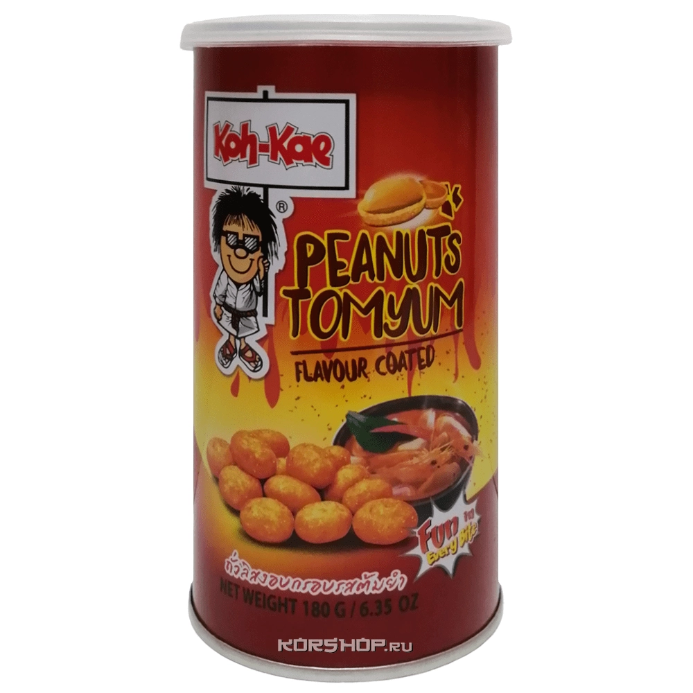Жареный арахис в панировке со вкусом Том Ям Koh Kae, Таиланд, 180 г