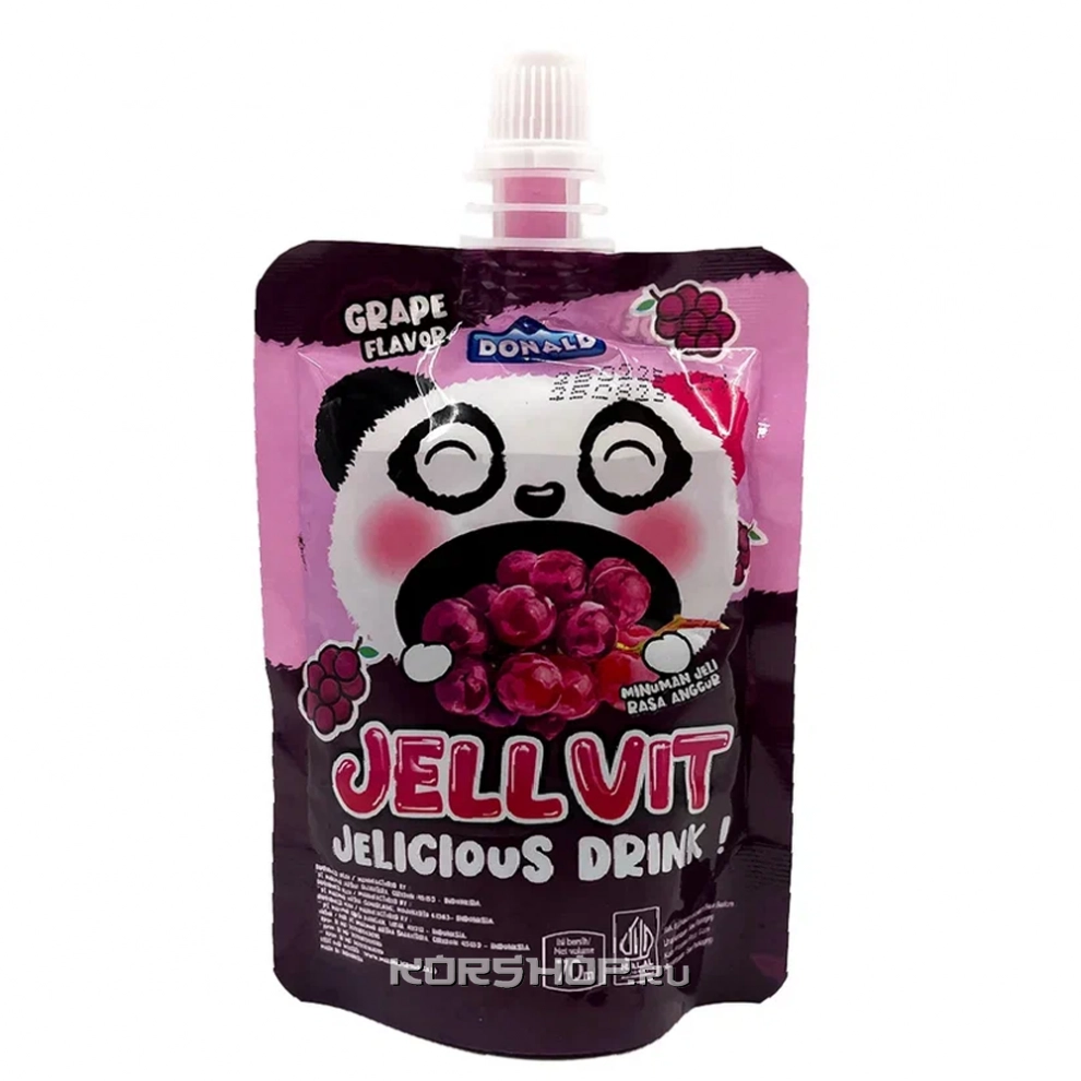 Желе питьевое со вкусом винограда Jellvit Donald Makmur, Индонезия, 70 мл