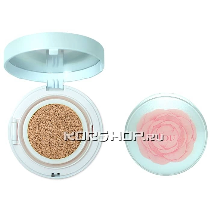 Воздушная тональная основа-кушон TOV Camellia №22 естественный бежевый SPF50+ PA+++, Корея, 12 г...