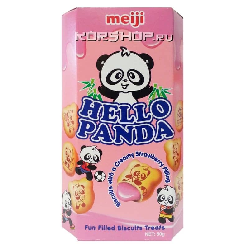Печенье Hello Panda с клубничной начинкой, Сингапур, 50 г
