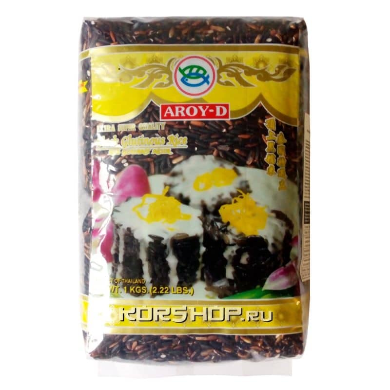 Чёрный клейкий рис Aroy-D, Таиланд, 1 кг