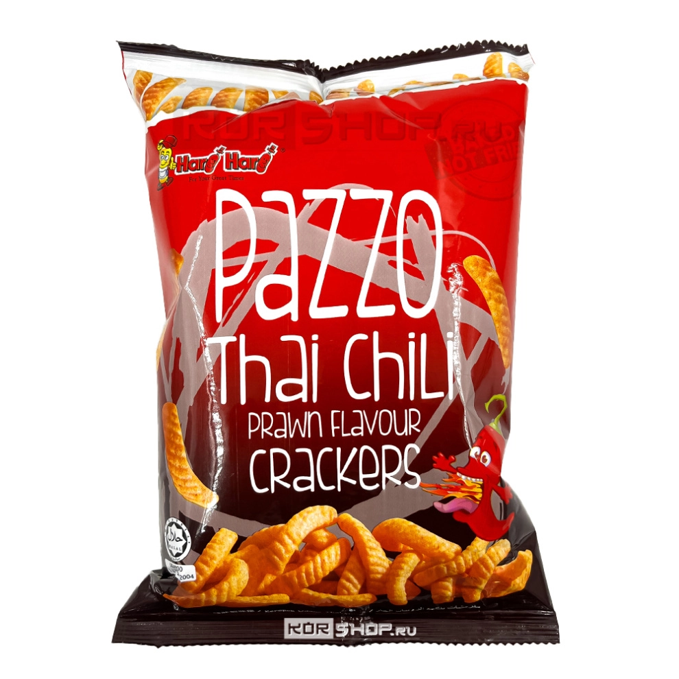 Крекеры со вкусом креветки Thai Chili Pazzo HARI HARI, Малайзия, 60 г Крекеры со вкусом креветки Thai Chili Pazzo HARI HARI, Малайзия, 60 г