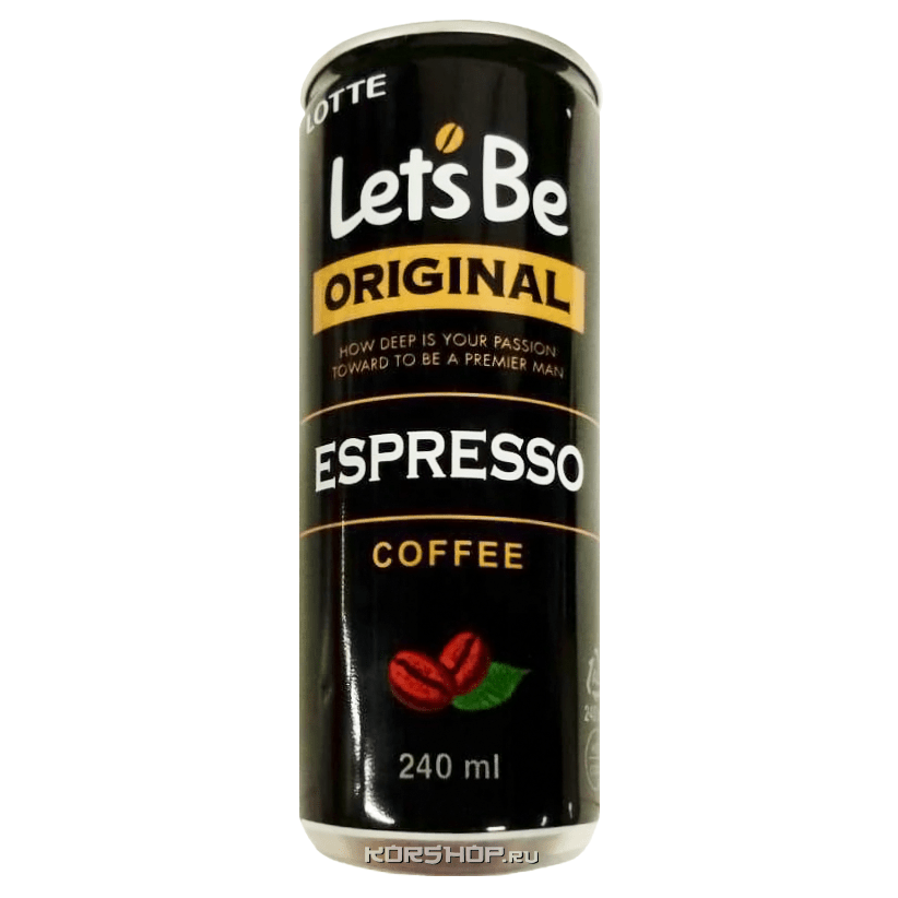 Кофейный напиток Летс Би Эспрессо (Let’s Be Espresso), Лотте 240 мл