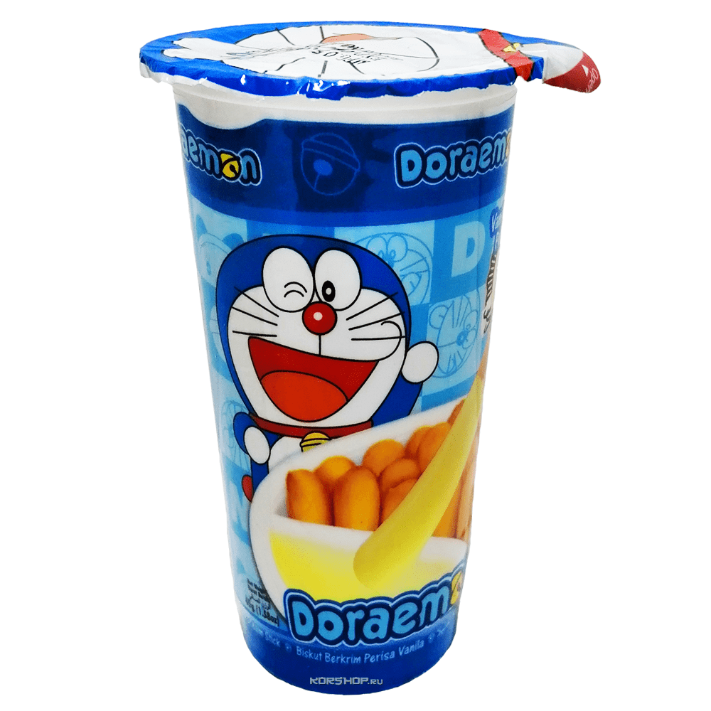 Бисквитные палочки с ванильным кремом Doraemon Stick Torto, Малайзия, 45 г