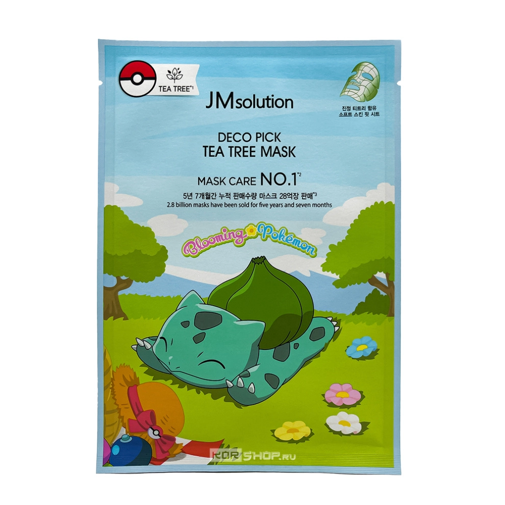 Маска противовоспалительная с экстрактом чайного дерева Бульбазавр Deco Pick Tea Tree Mask JMsolution, Корея, 30 мл Маска противовоспалительная с экстрактом чайного дерева Бульбазавр Deco Pick Tea Tree Mask JMsolution, Корея, 30 мл