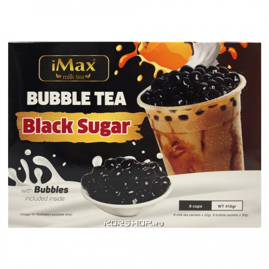 Чай с шариками с черным сахаром iMax Bubble Tea, 416 г