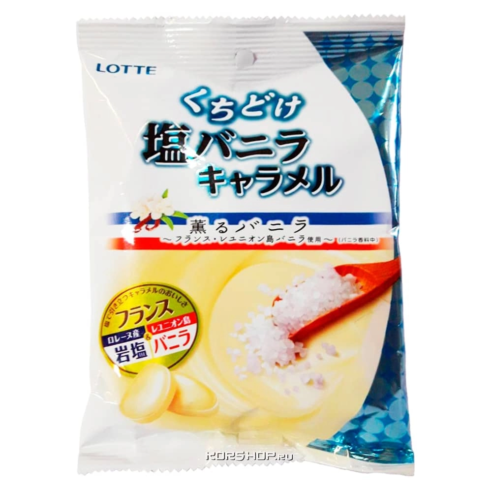 Конфеты со вкусом соленой ванильной карамели Lotte, Япония, 86 г