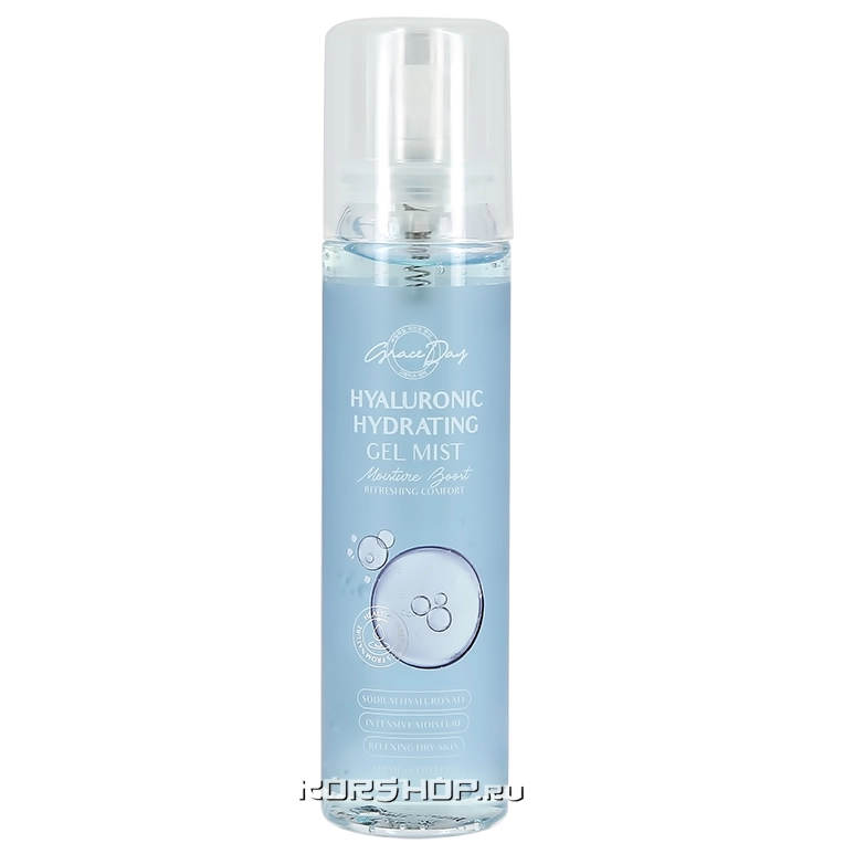Гель мист для лица с гиалуроновой кислотой Hyaluronic Hydrating Gel Mist Grace Day, Корея, 120 мл Гель мист для лица с гиалуроновой кислотой Hyaluronic Hydrating Gel Mist Grace Day, Корея, 120 мл