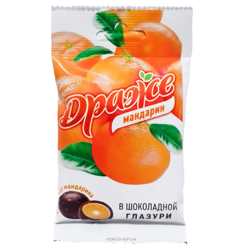 Жевательные драже в шоколаде со вкусом мандарина Гермен, 51 г