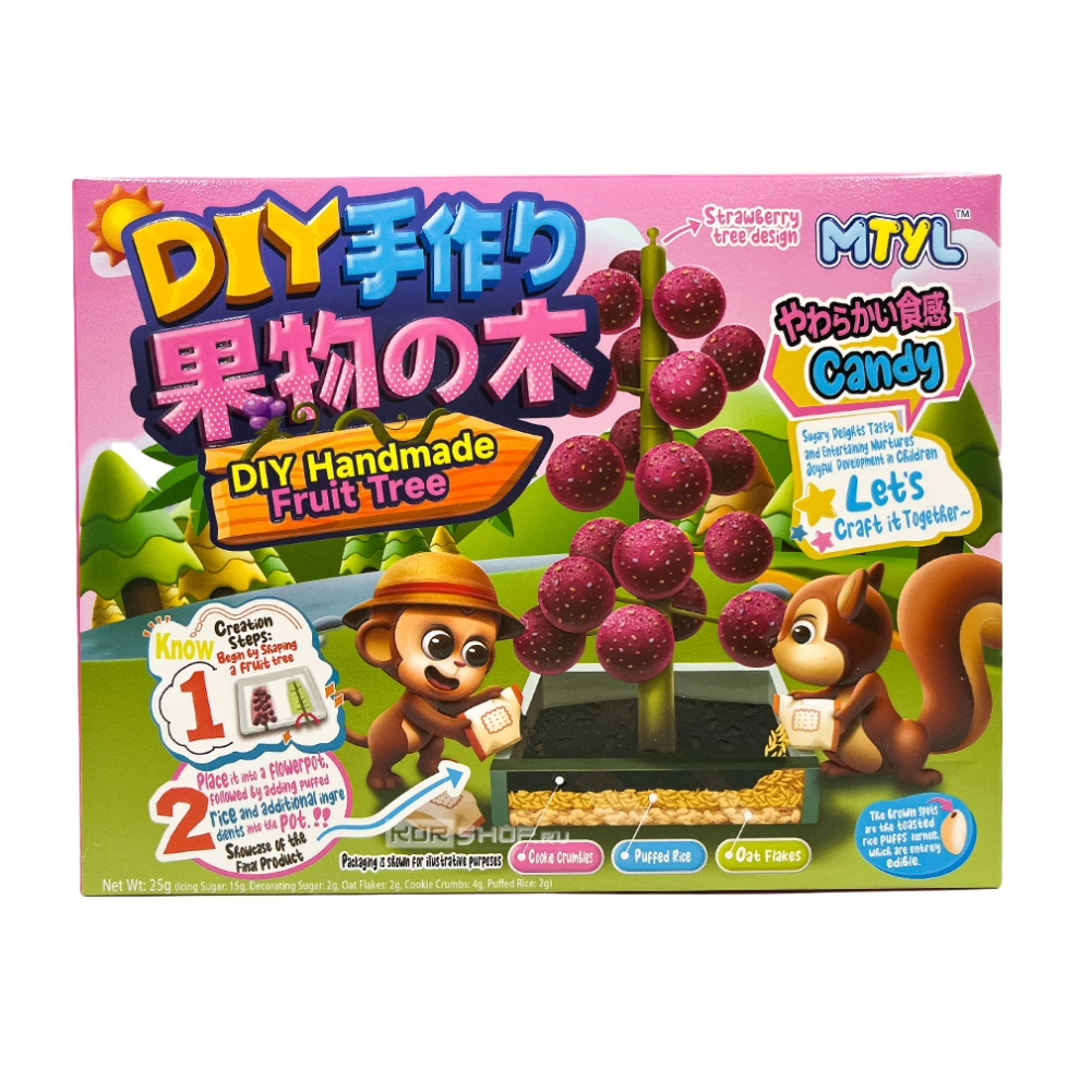 Жевательная конфета «Сделай сам: Фруктовое дерево» Fruit tree Guandong Lefen, Китай, 25 г Жевательная конфета «Сделай сам: Фруктовое дерево» Fruit tree Guandong Lefen, Китай, 25 г