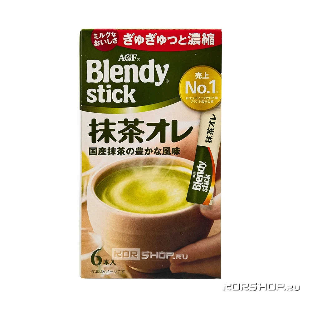 Растворимый зеленый чай с молоком стик/stick Blendy AGF, Япония, 60 г Растворимый зеленый чай с молоком стик/stick Blendy AGF, Япония, 60 г