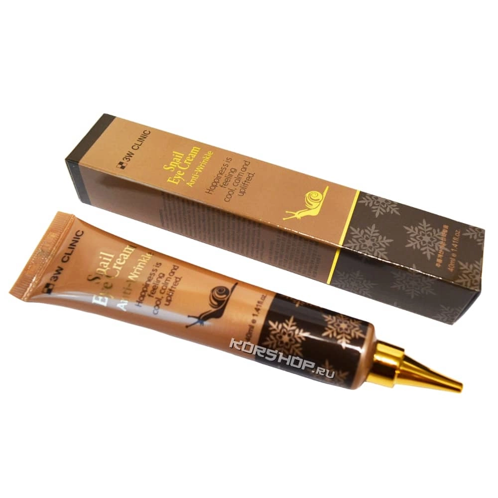 Крем для кожи вокруг глаз с экстрактом слизи улитки 3W Clinic, Корея, 40 мл