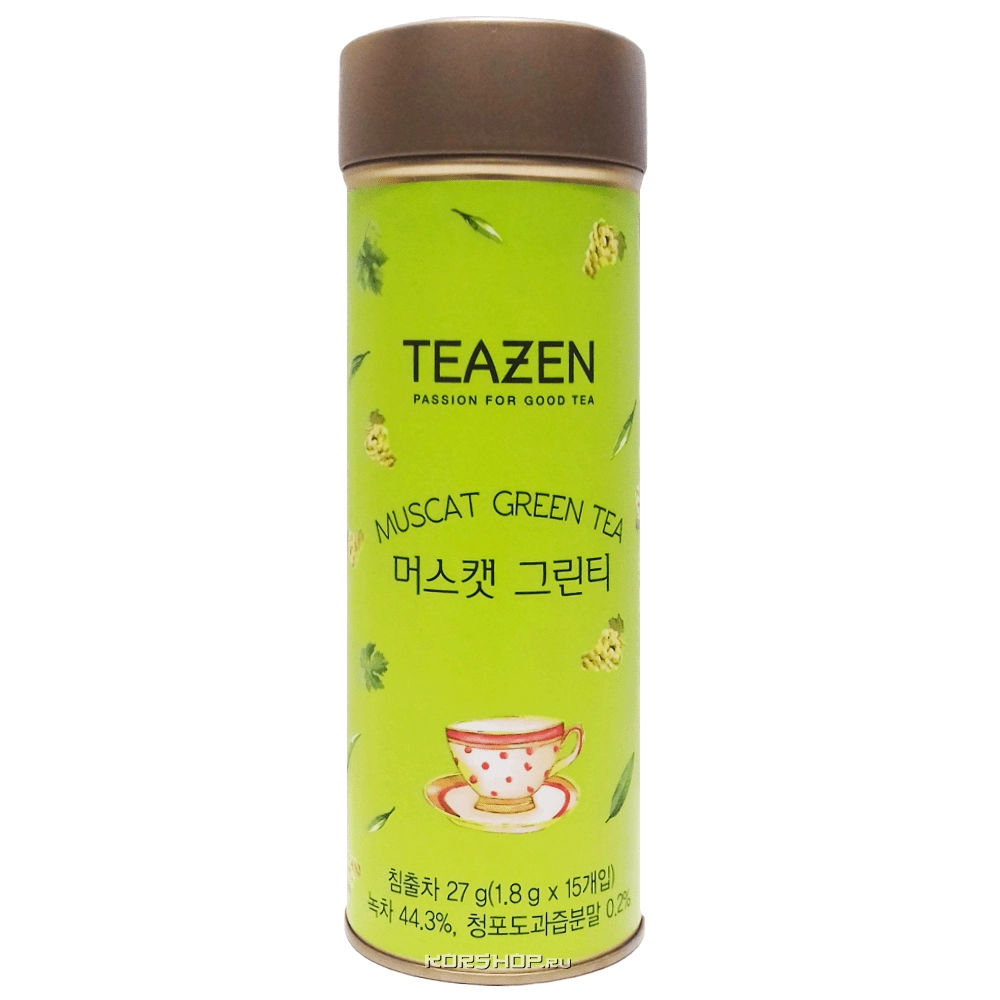 Мускатный зеленый чай Teazen (1,8 г*15 шт.), Корея, 27 г.