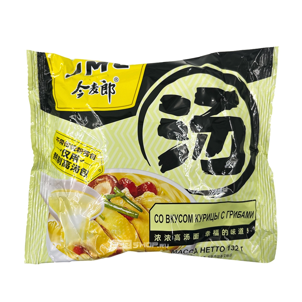 Лапша б/п со вкусом курицы с грибами JML (пакет), Китай, 132 г