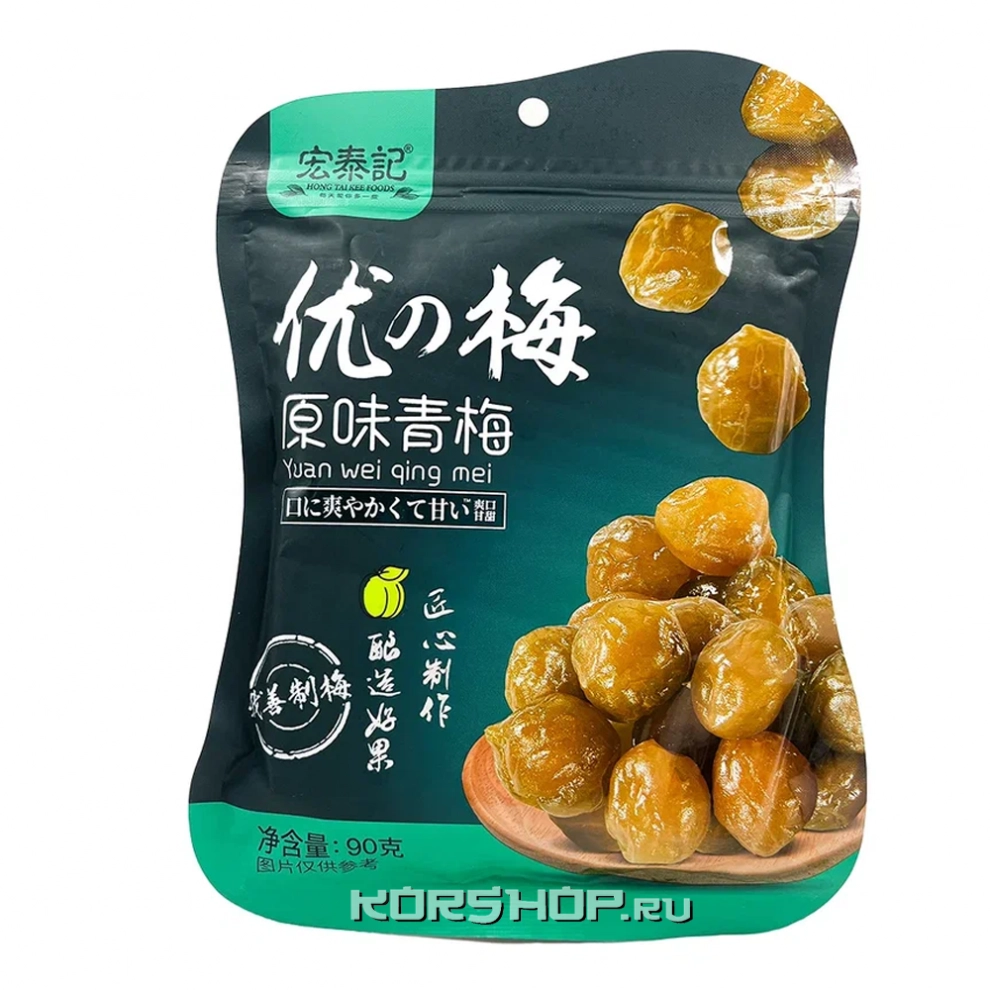 Сушеная зеленая слива Hongtaiji, Китай, 90 г