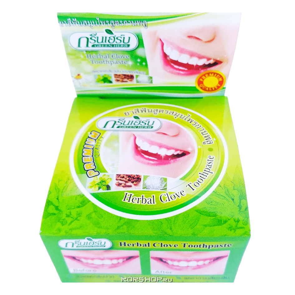 Растительная зубная паста Green Herb, Таиланд, 25 г
