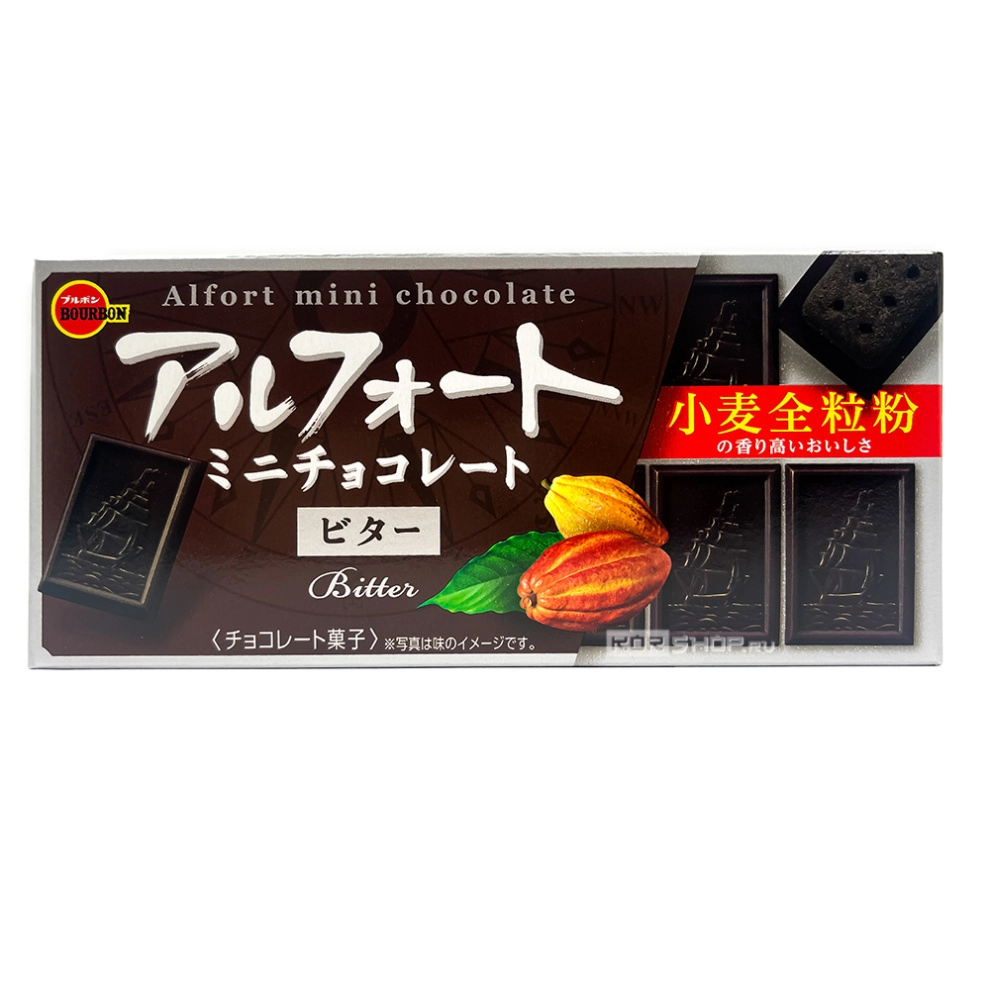 Шоколад горький Альфорт мини Alfort Mini Bitter Bourbon, Япония, 55 г Шоколад горький Альфорт мини Alfort Mini Bitter Bourbon, Япония, 55 г