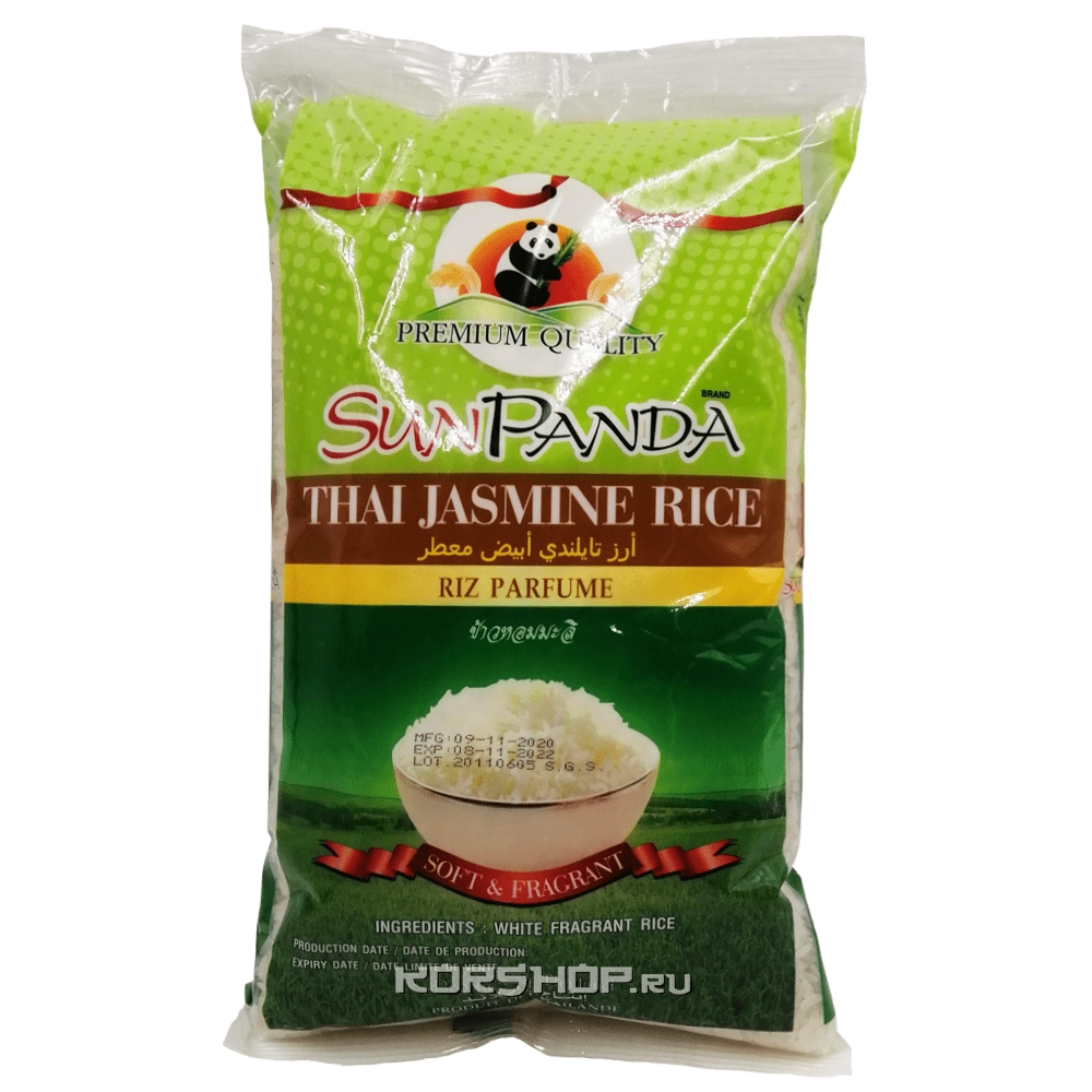 Тайский рис шлифованный длиннозерный Sun Panda, Таиланд, 1 кг