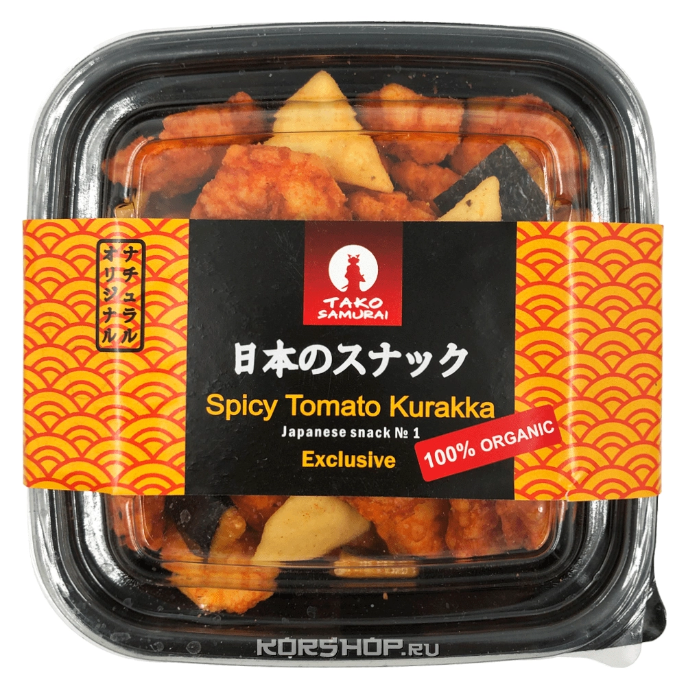 Японские снэки Спайси Томато Куракка Тако Самурай, 90 г Японские снэки Спайси Томато Куракка Тако Самурай, 90 г