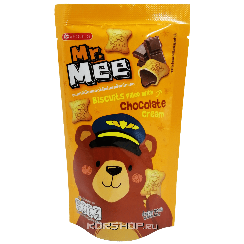 Печенье с шоколадным кремом Mr. Mee VFoods, Таиланд, 22 г