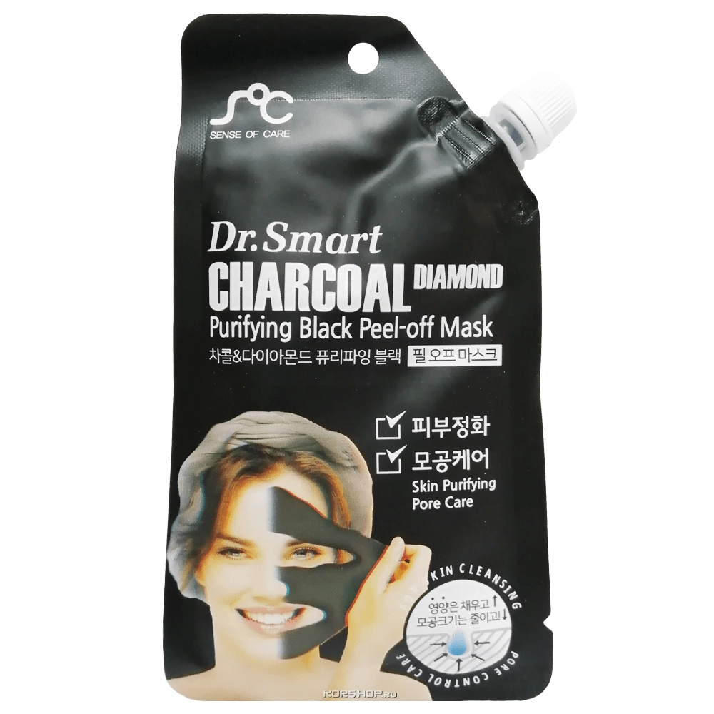 Маска пленка с древесным углем Dr. Smart, Корея, 25 г Маска пленка с древесным углем Dr. Smart, Корея, 25 г