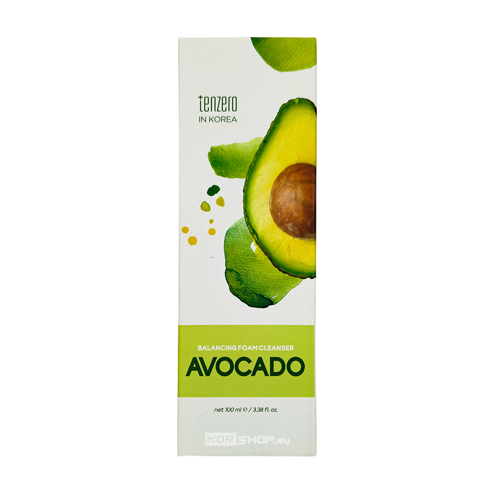 Очищающая пенка для лица с авокадо Balancing Foam Cleanser Avocado Tenzero, Корея, 100 мл
