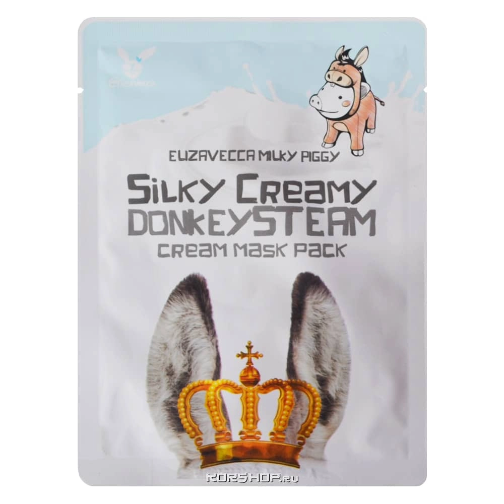 Тканевая маска с паровым кремом на ослином молоке Milky Piggy Elizavecca, Корея, 25 мл